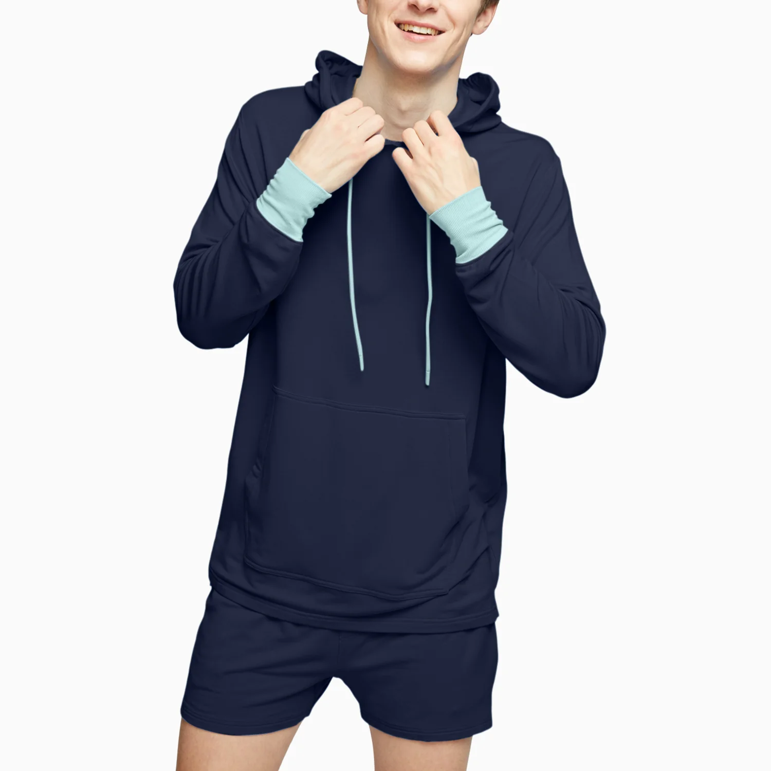 Navy/Mint House Hoodie - Image 3